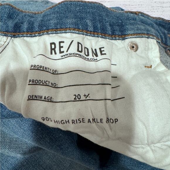 Re/Done 90's High Rise Ankle Crop Jeans - Picture 5 of 8